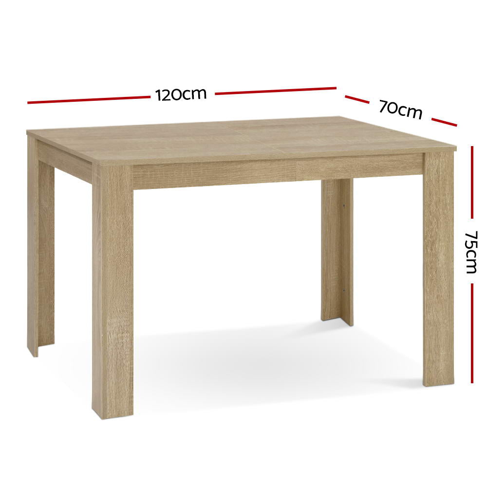NATU 120cm Oak Dining Table Rectangular 4-6 Seater