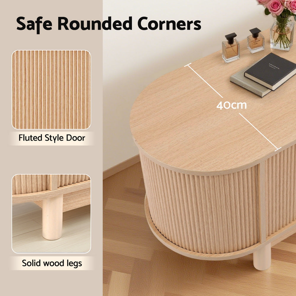 Artiss 160cm Entertainment Unit Storage Cabinet Pine