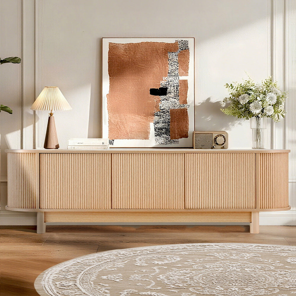 Artiss 160cm Entertainment Unit Storage Cabinet Pine