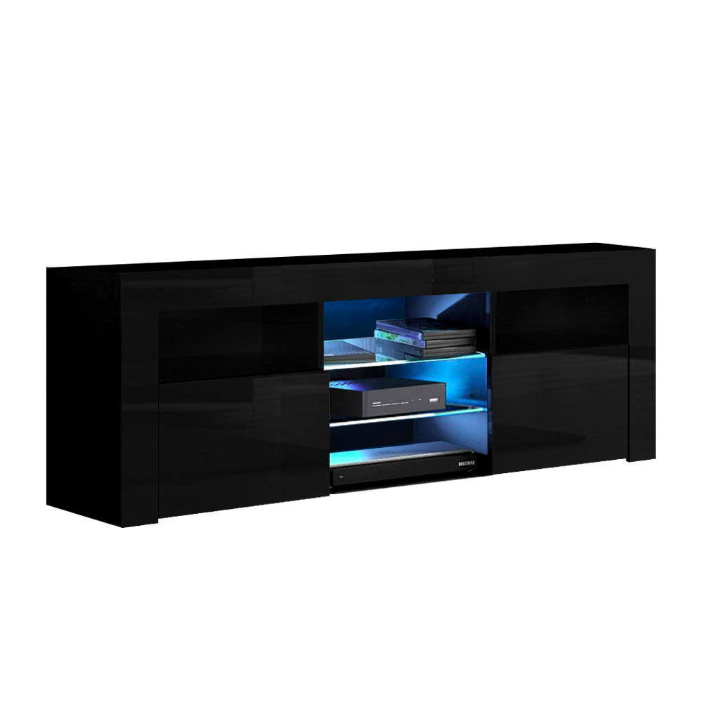 Bobi 160cm TV Cabinet Entertainment Unit LED Black