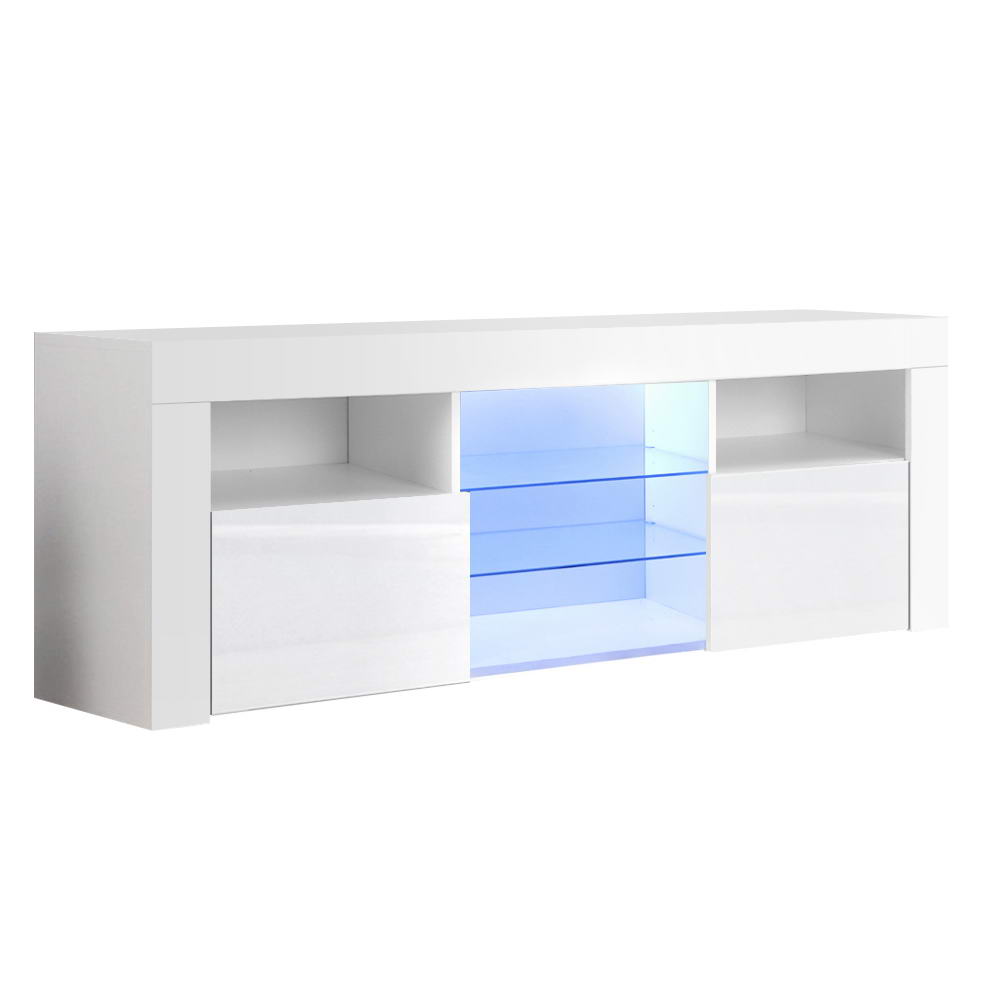 Bobi 160cm TV Cabinet Entertainment Unit LED White