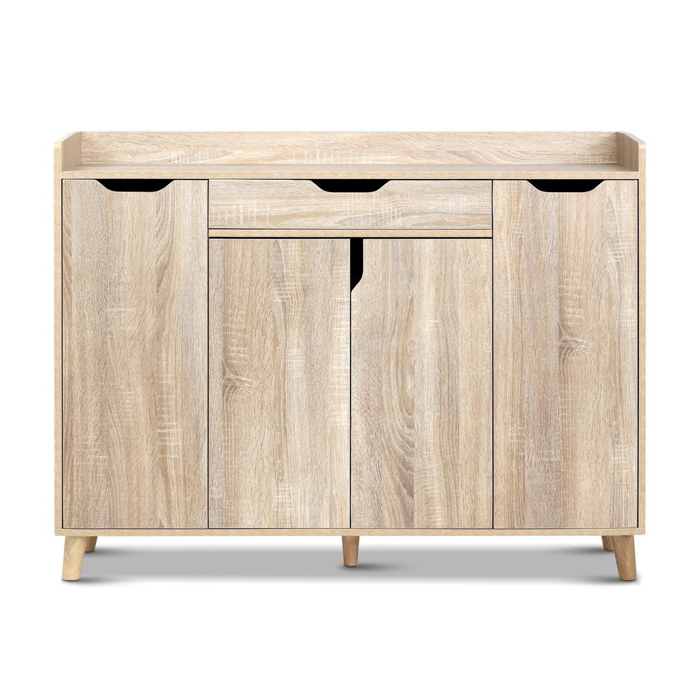 Cissy Shoe Rack Cabinet 26 Pairs Adjustable Pine