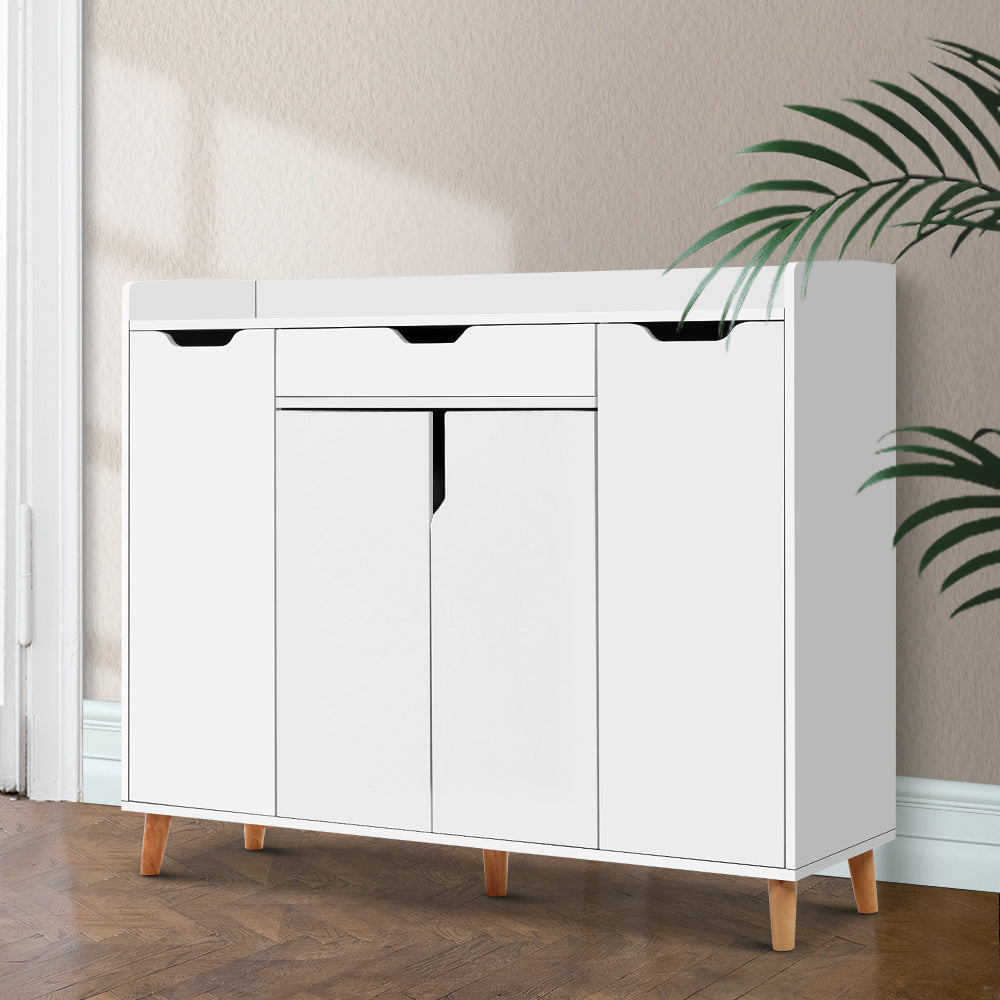 Cissy Shoe Rack Cabinet 26 Pairs Adjustable White