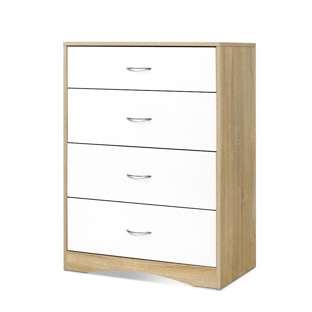 BURL 4-Drawer Chest White Oak