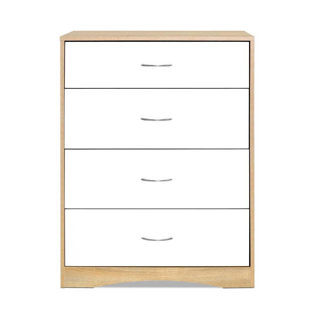 BURL 4-Drawer Chest White Oak