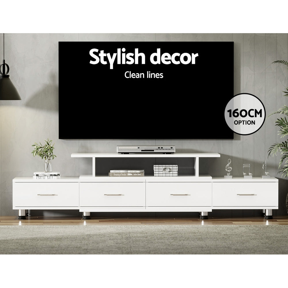 Artiss Extendable TV Cabinet Entertainment Unit 160-220CM White