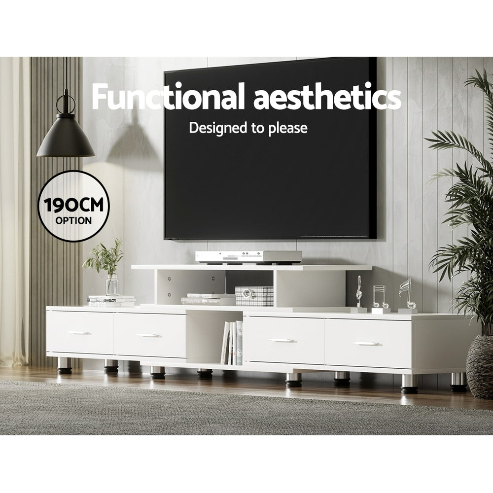 Artiss Extendable TV Cabinet Entertainment Unit 160-220CM White