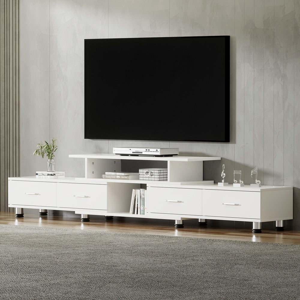Artiss Extendable TV Cabinet Entertainment Unit 160-220CM White