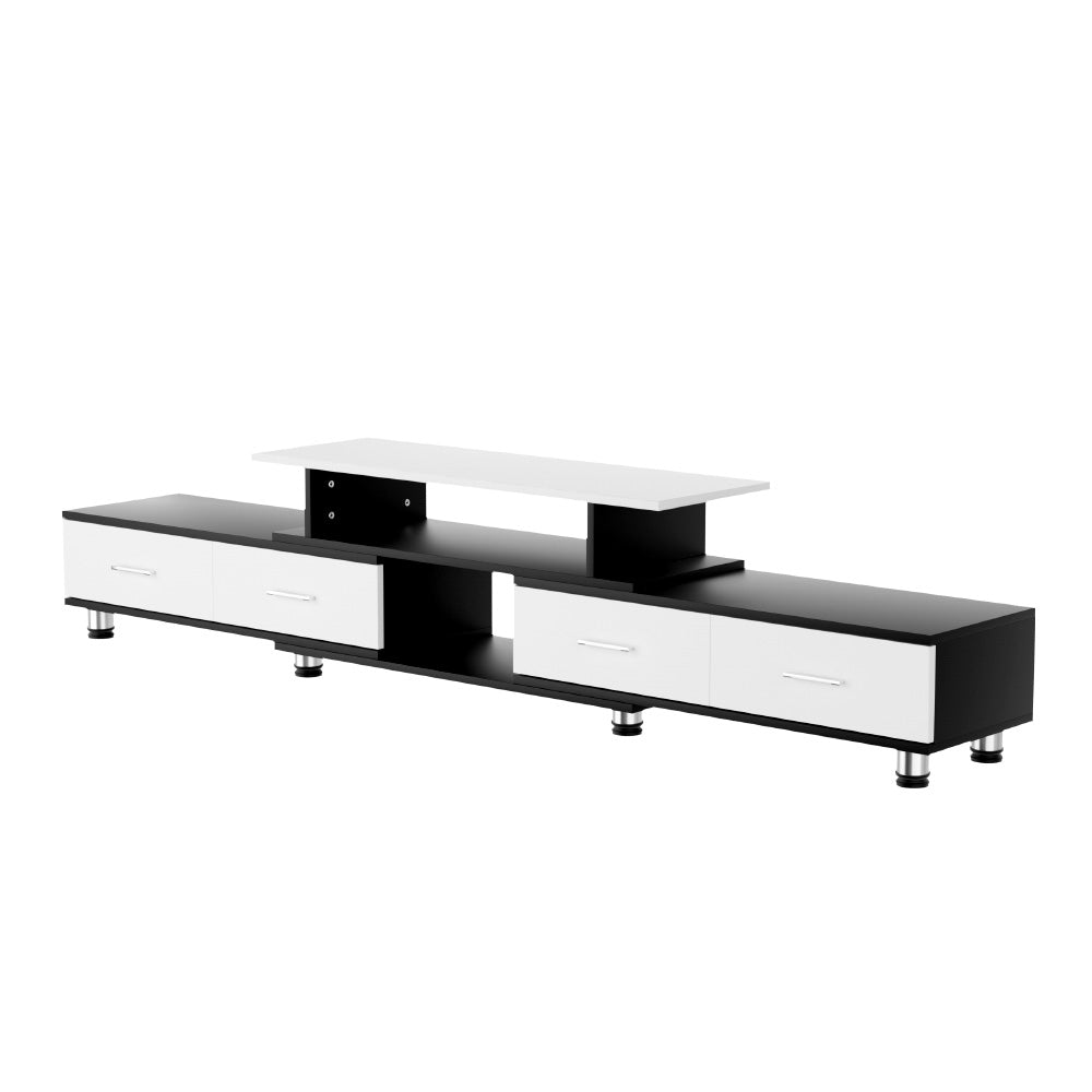 Artiss Extendable TV Cabinet Entertainment Unit Black/White