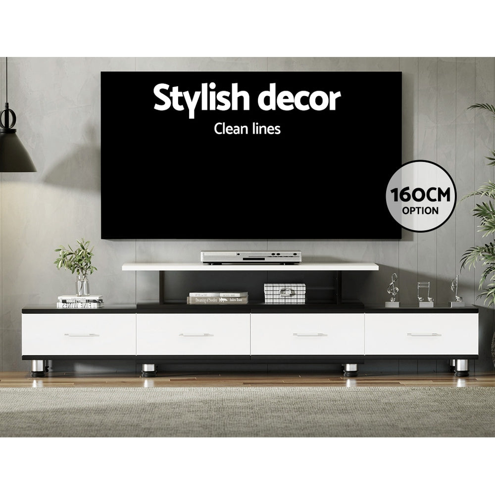 Artiss Extendable TV Cabinet Entertainment Unit Black/White