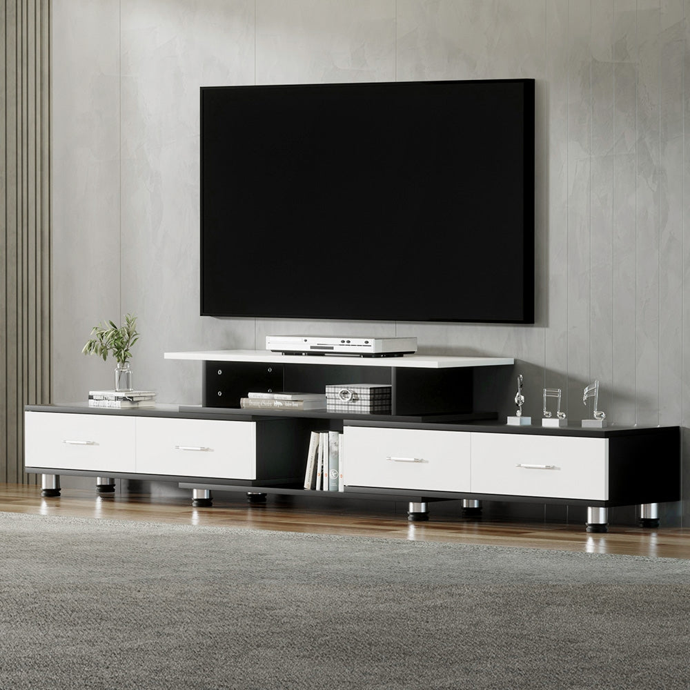 Artiss Extendable TV Cabinet Entertainment Unit Black/White