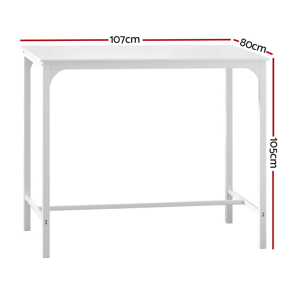 Brenda 120cm Bar Table Dining Desk White