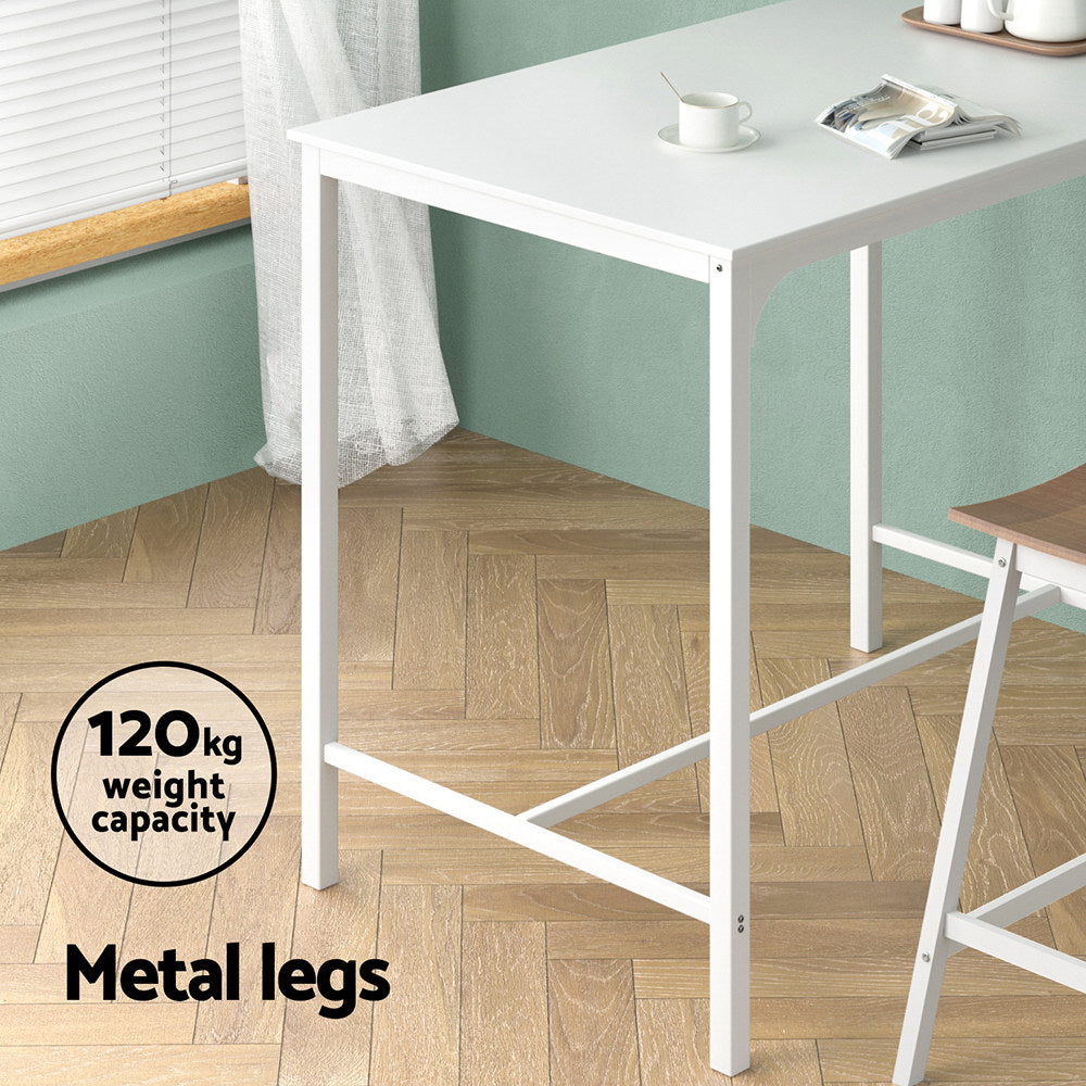Brenda 120cm Bar Table Dining Desk White