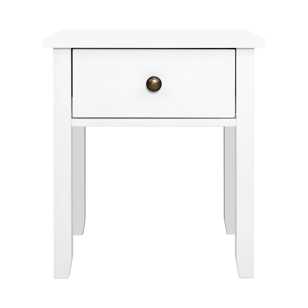 BOW Bedside Table 1 Drawer White
