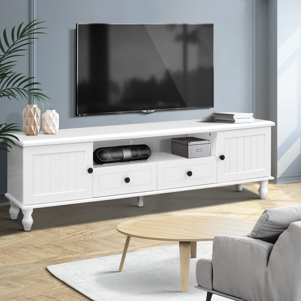 KUBI 160cm Entertainment Unit TV Cabinet White