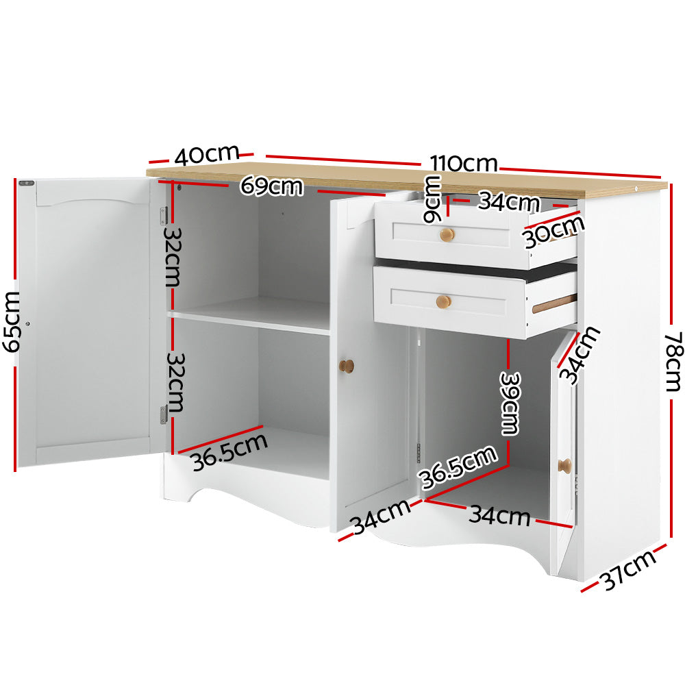Berne 3-Door Sideboard White