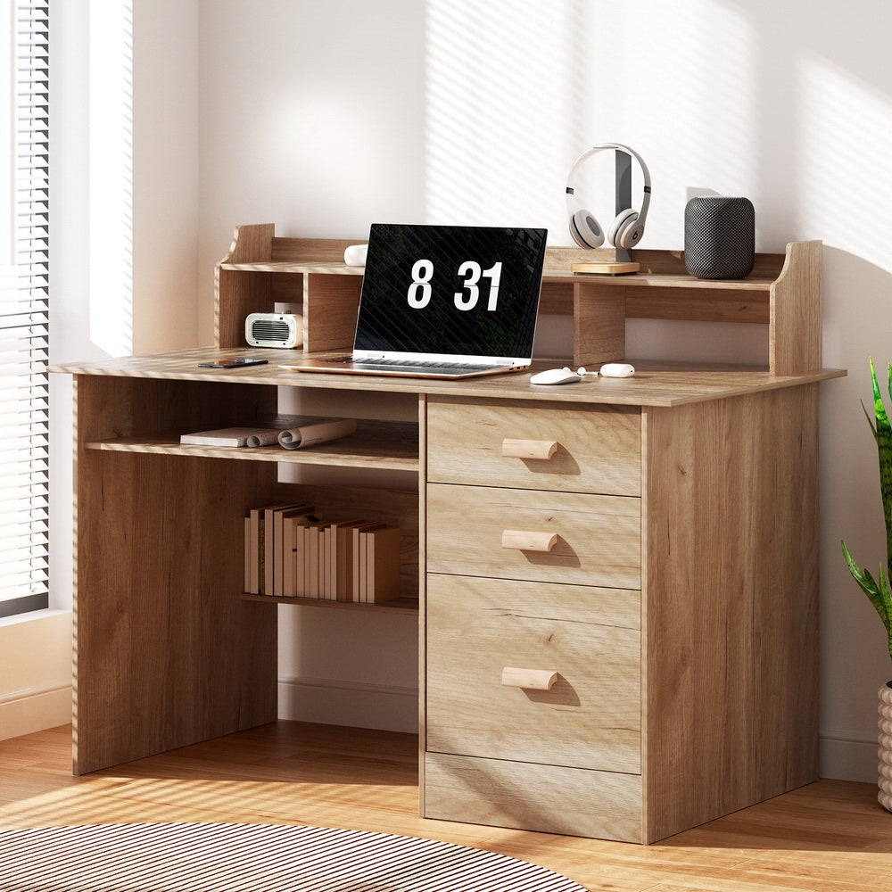 Artiss Computer Desk Office Study Desk with Drawers and Shelves
