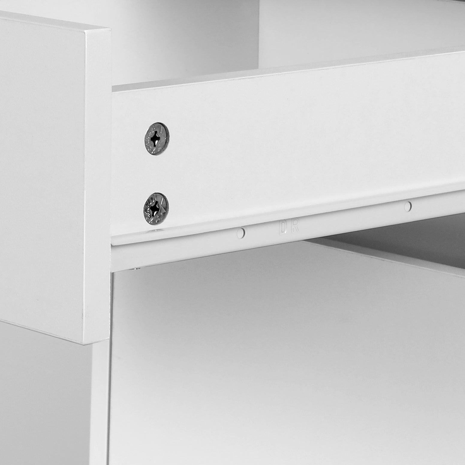 Artiss White Computer Desk with Drawer and Bookshelf Cabinet