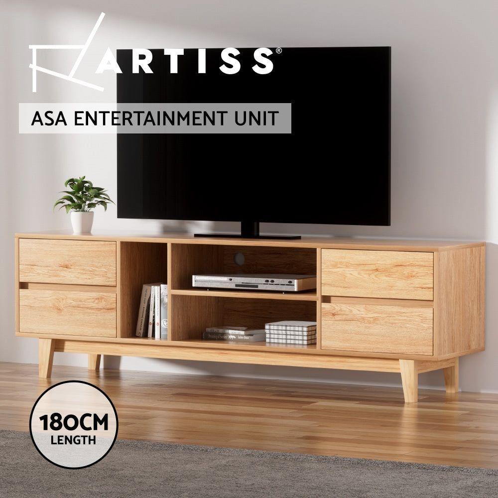 Asa 180cm TV Cabinet Entertainment Unit Pine