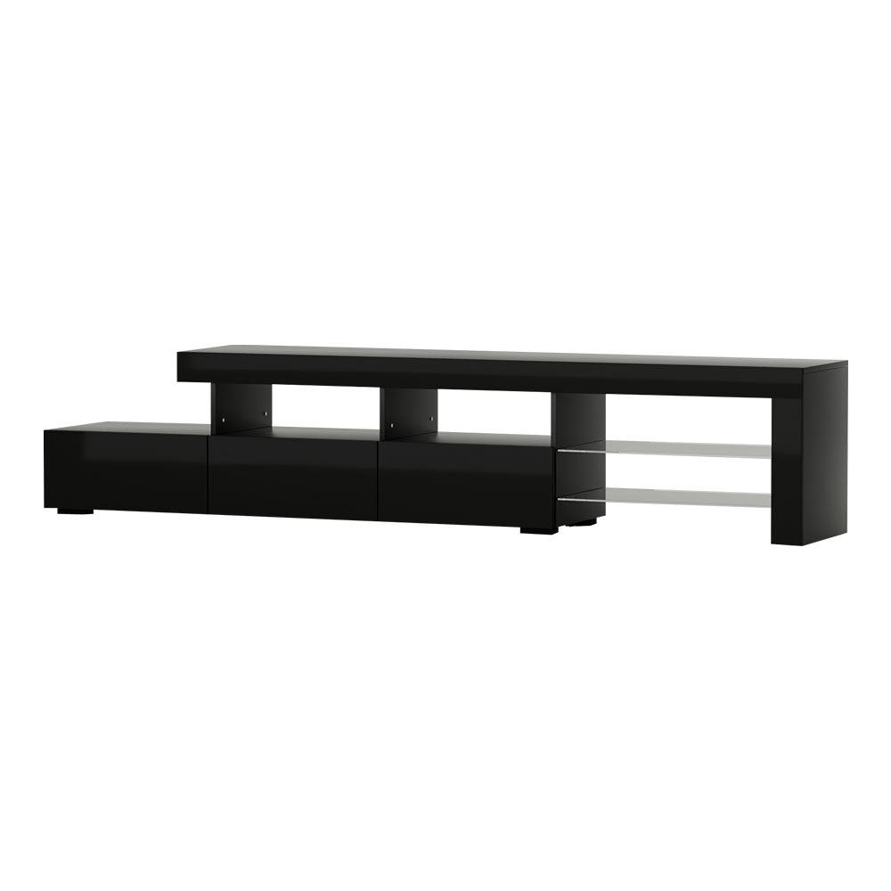 Caya 215cm TV Cabinet Entertainment Unit LED Black