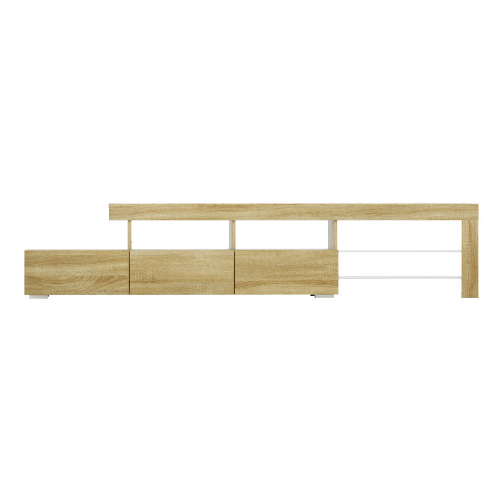 Caya 215cm TV Cabinet LED Entertainment Unit Pine