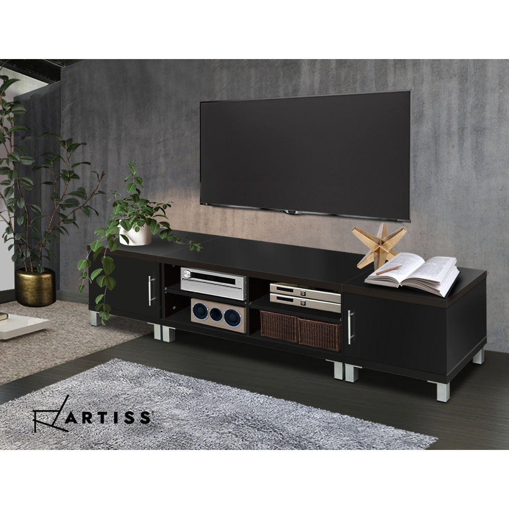 Danson 190cm TV Cabinet Entertainment Unit Black