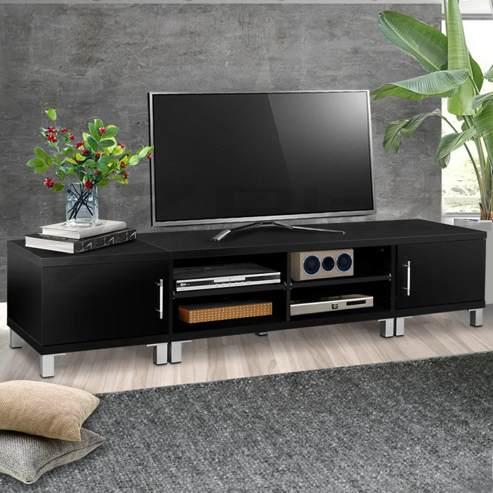 Danson 190cm TV Cabinet Entertainment Unit Black