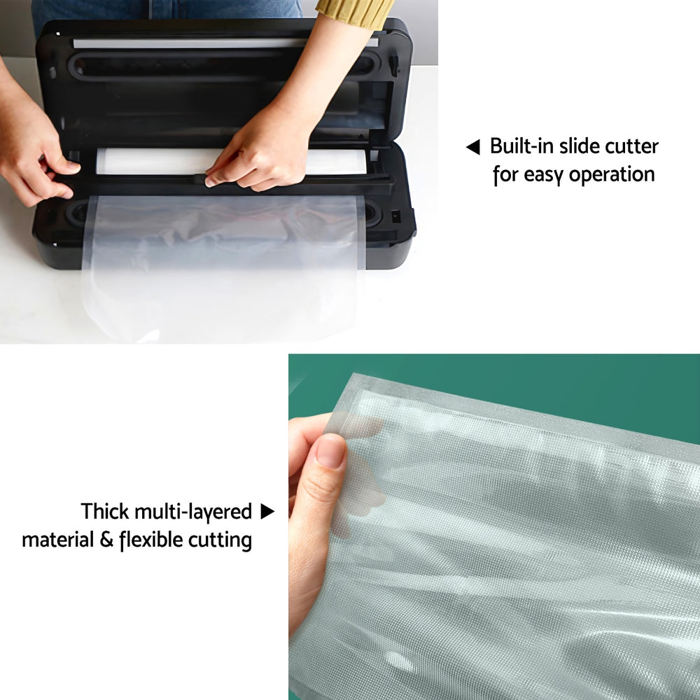 Devanti Food Vacuum Sealer Machine Auto Seal Cutter 5 Modes Silver+Black