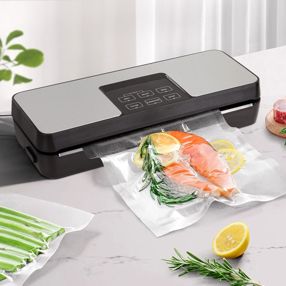 Devanti 30cm Vacuum Sealer Machine Auto Seal Slide Cutter Silver Black