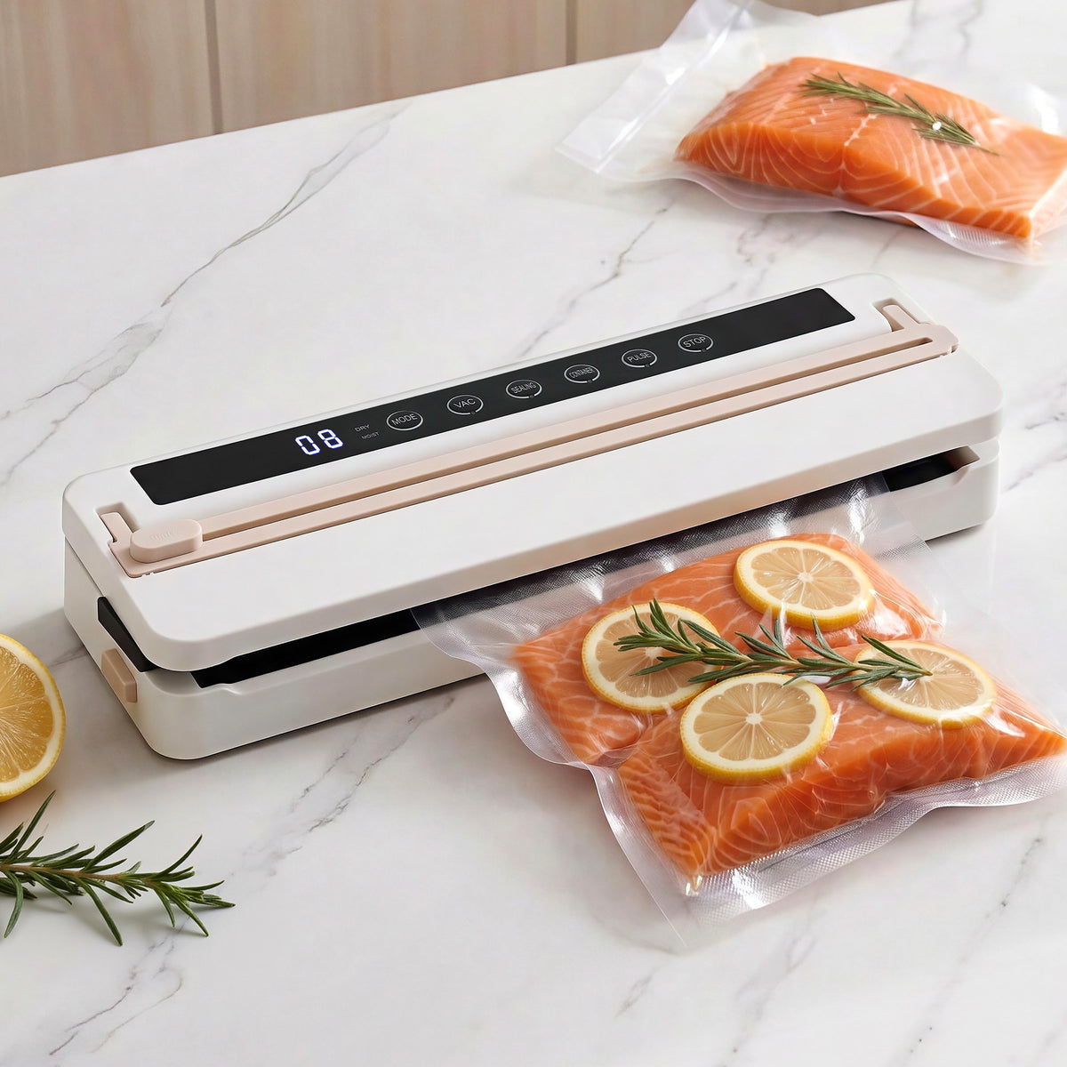 Devanti Food Vacuum Sealer Machine 110W 6 Modes White