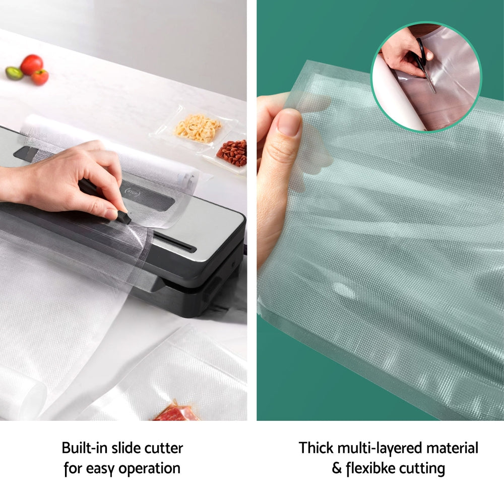 Devanti Food Vacuum Sealer Machine 4 Modes Cutter Silver/Black