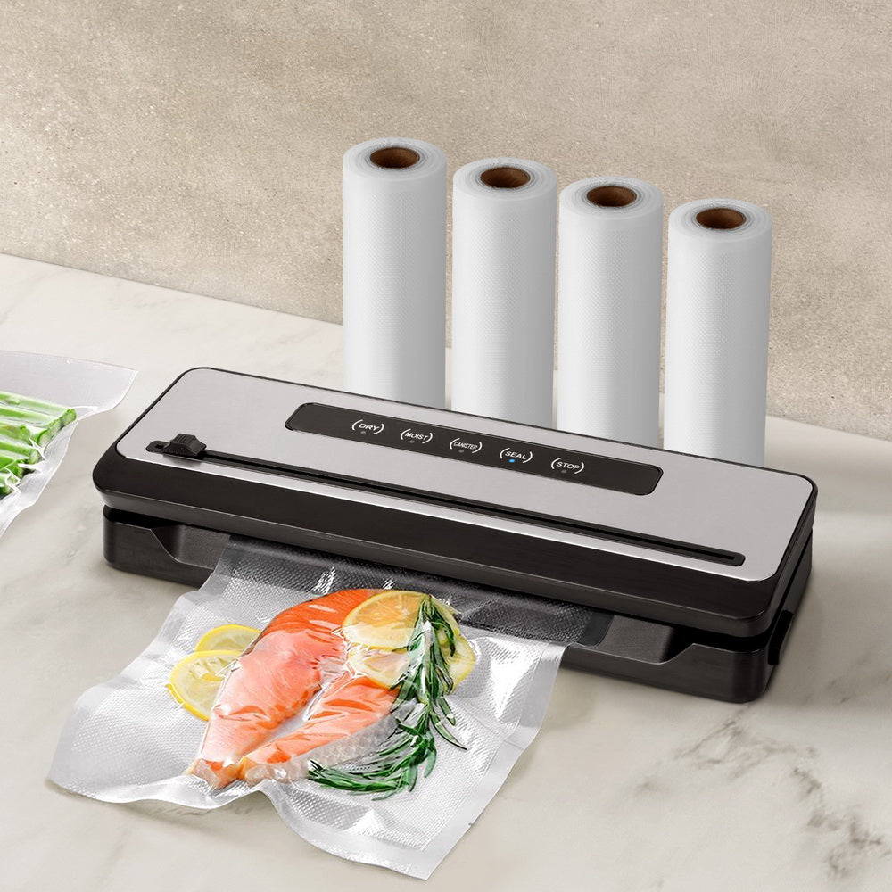 Devanti Vacuum Sealer Machine 5 Modes Silver/Black
