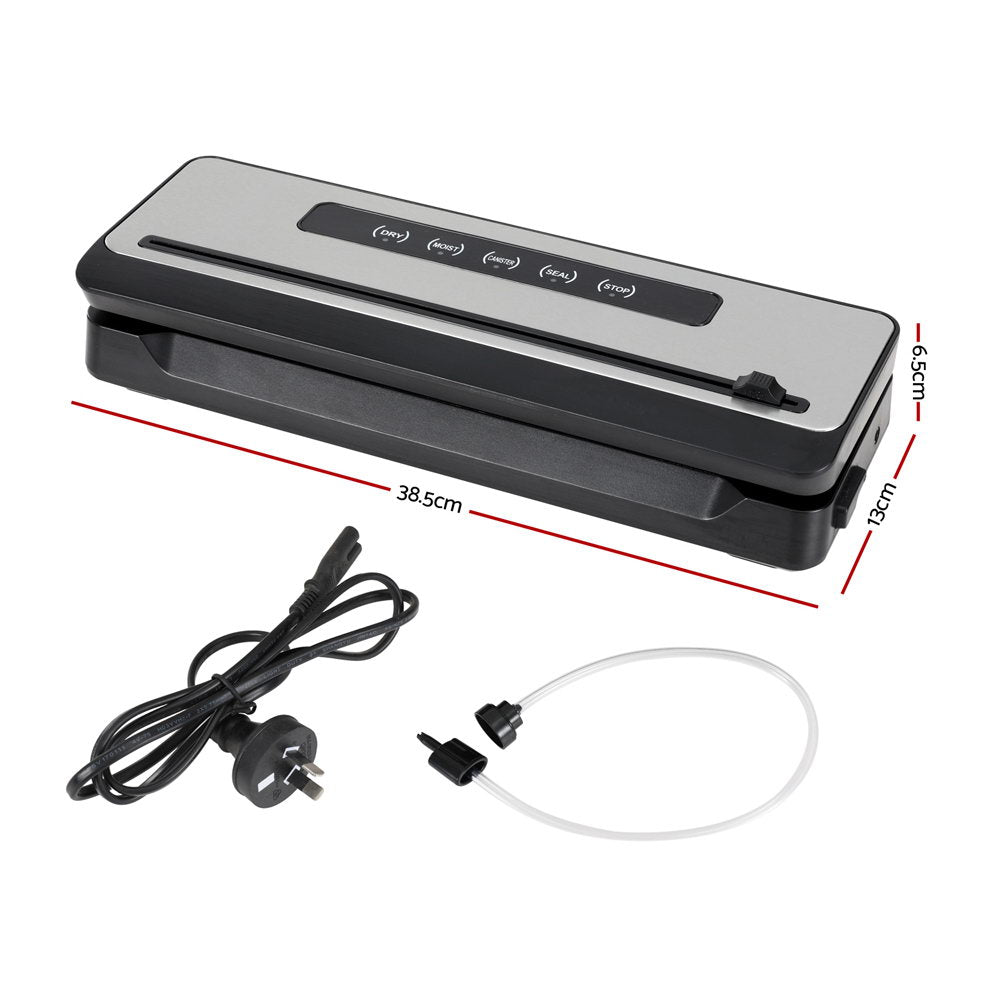 Devanti Vacuum Sealer Machine 4 Modes Silver Black