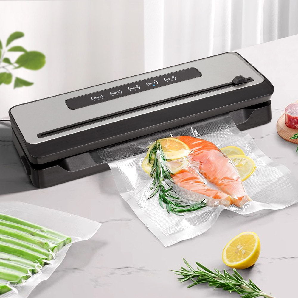 Devanti Vacuum Sealer Machine 4 Modes Silver Black