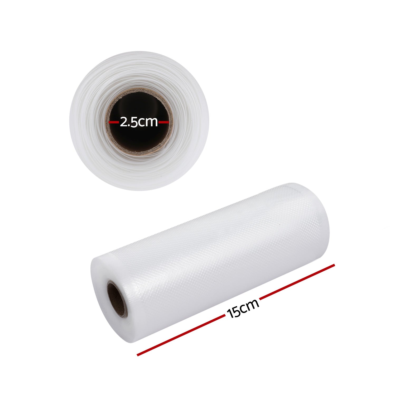 15cm x 6m Vacuum Sealer Bags 2-Pack Transparent