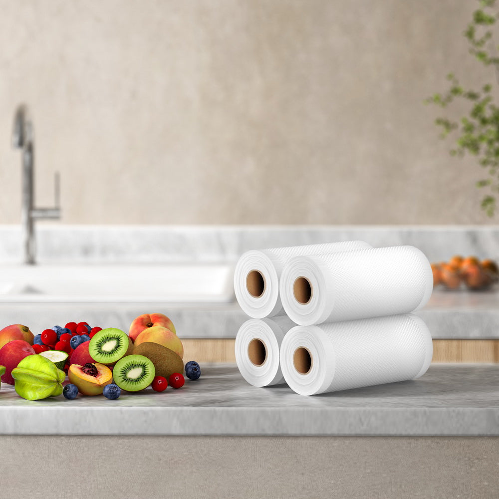 4-Pack 15cm Vacuum Sealer Bags Rolls Transparent