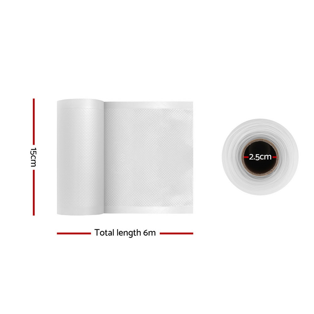 10-Roll 15cm Vacuum Sealer Bags Heat Seal Storage Saver Transparent