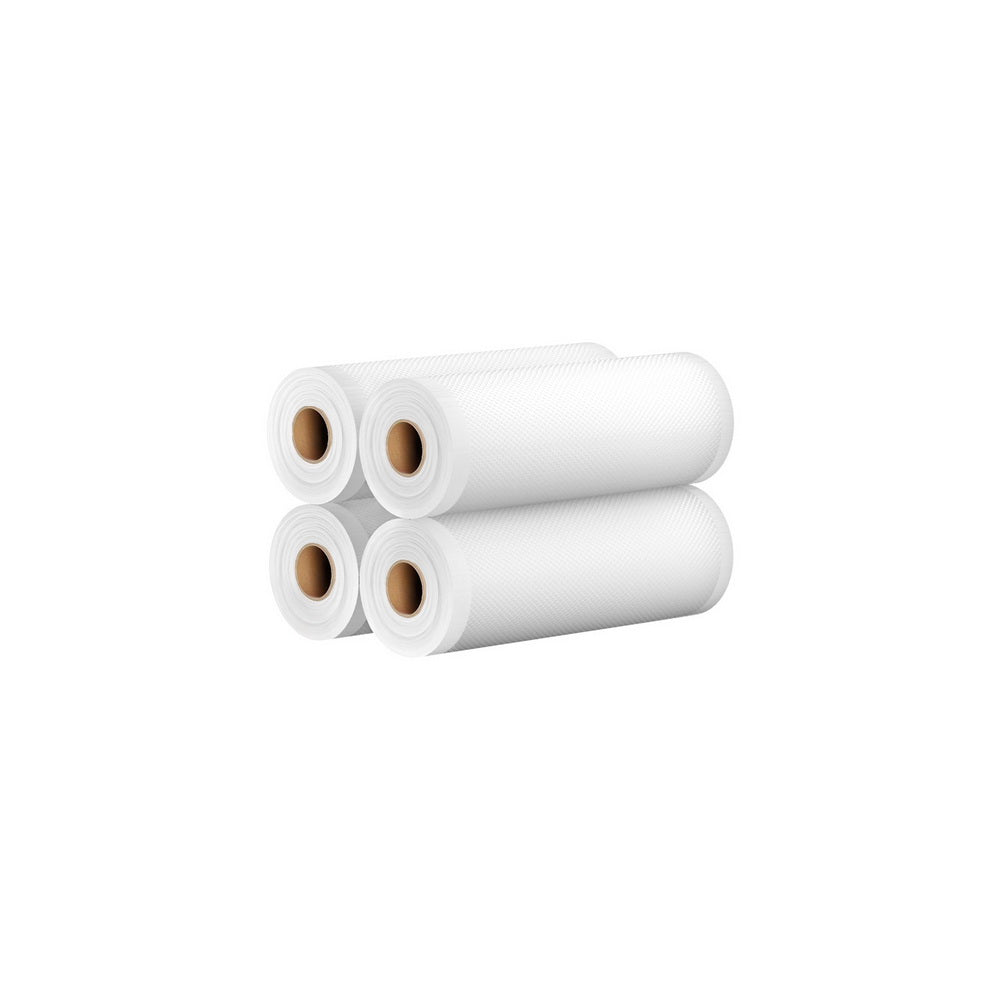4 Rolls 20cm Vacuum Sealer Bags Transparent Heat Sealing Storage Saver