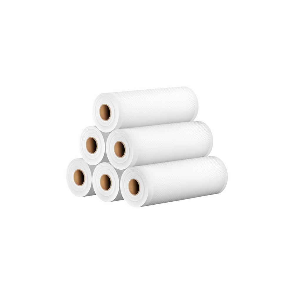 6 Rolls Food Vacuum Sealer Bags Heat Seal 20cm x 6m