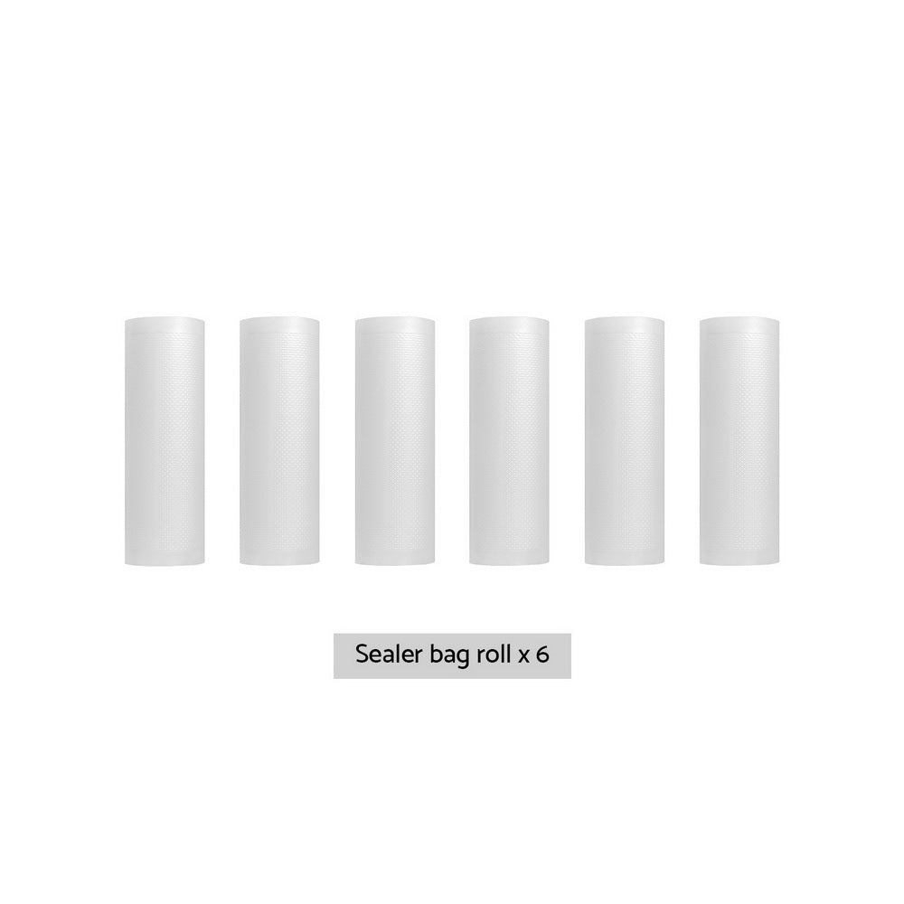 6-Roll 20cm Vacuum Sealer Bags Transparent Heat-Sealing Pack