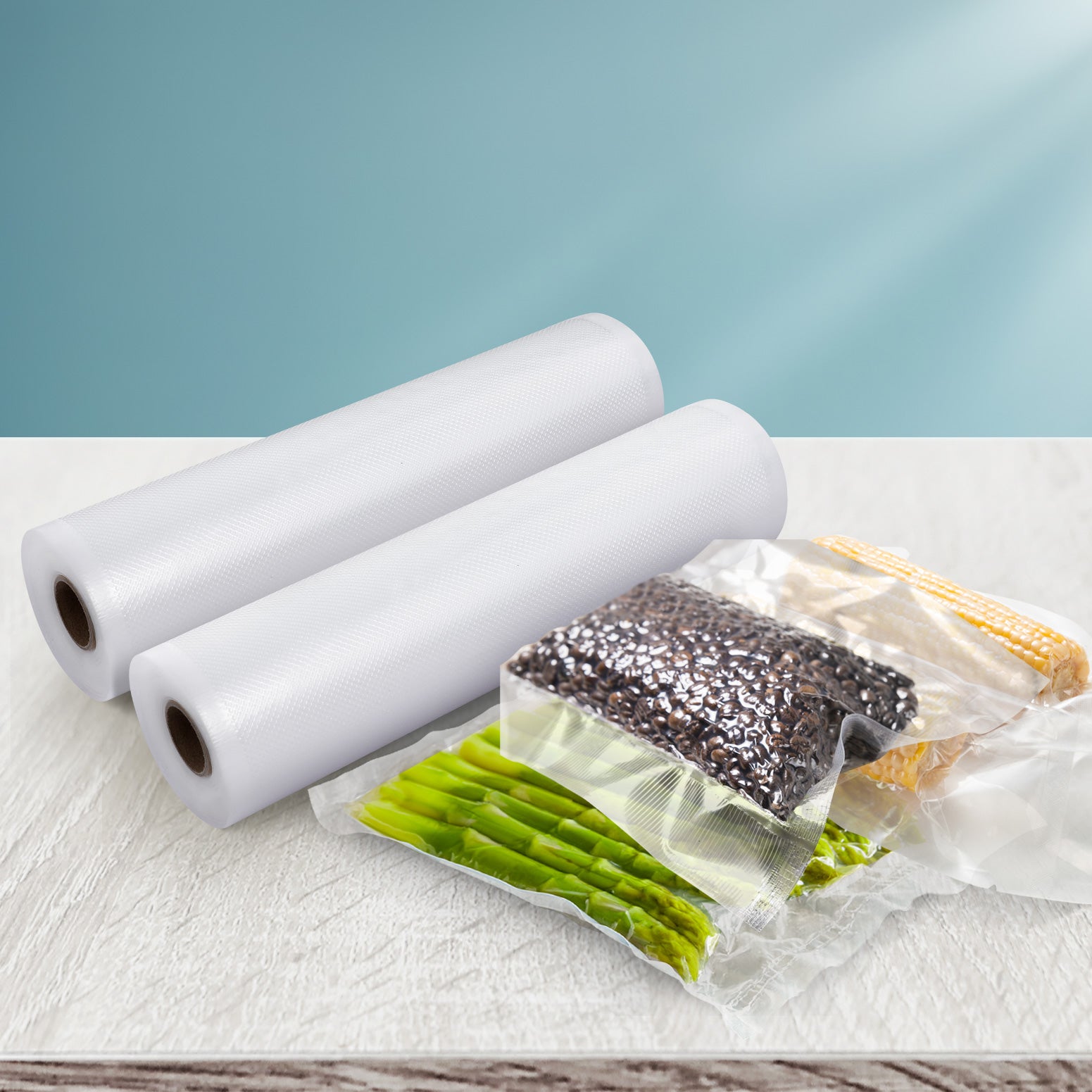 25cm x 6m Vacuum Sealer Bags 2-Pack Transparent