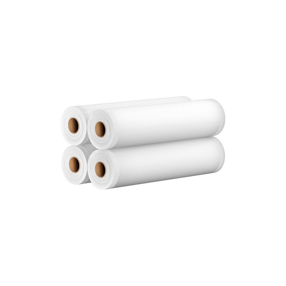 4-Pack 28CMx6M Food Vacuum Sealer Bags Transparent Rolls