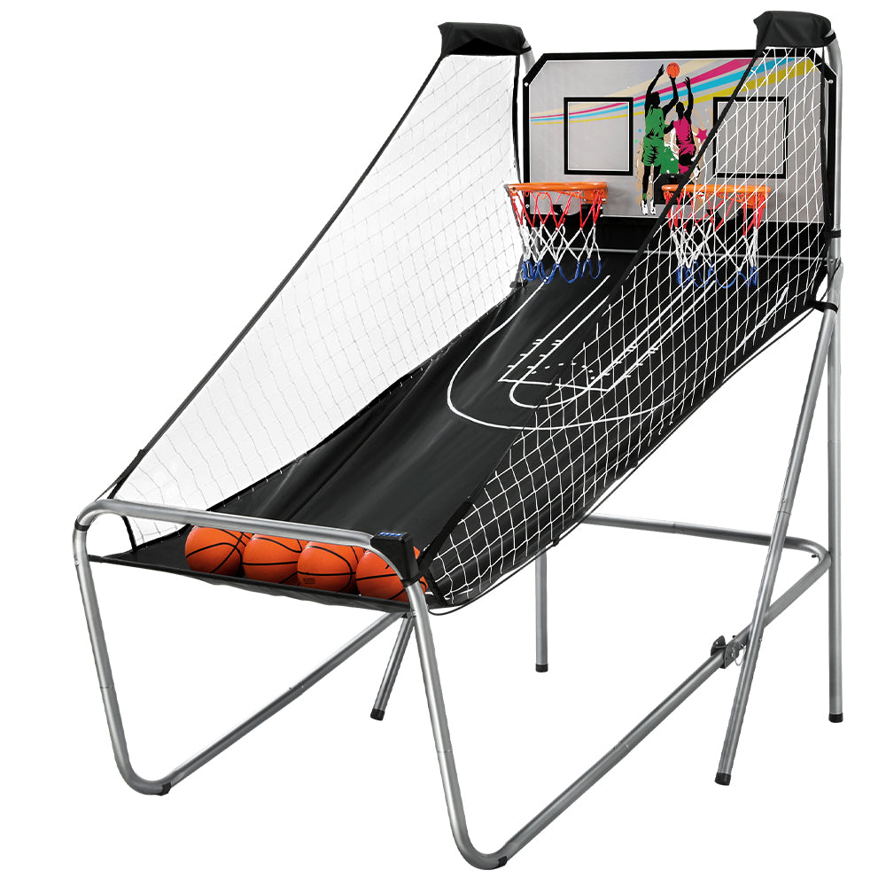 Double Shoot Basketball Arcade Game Electronic Scorer 8 Modes Grey
