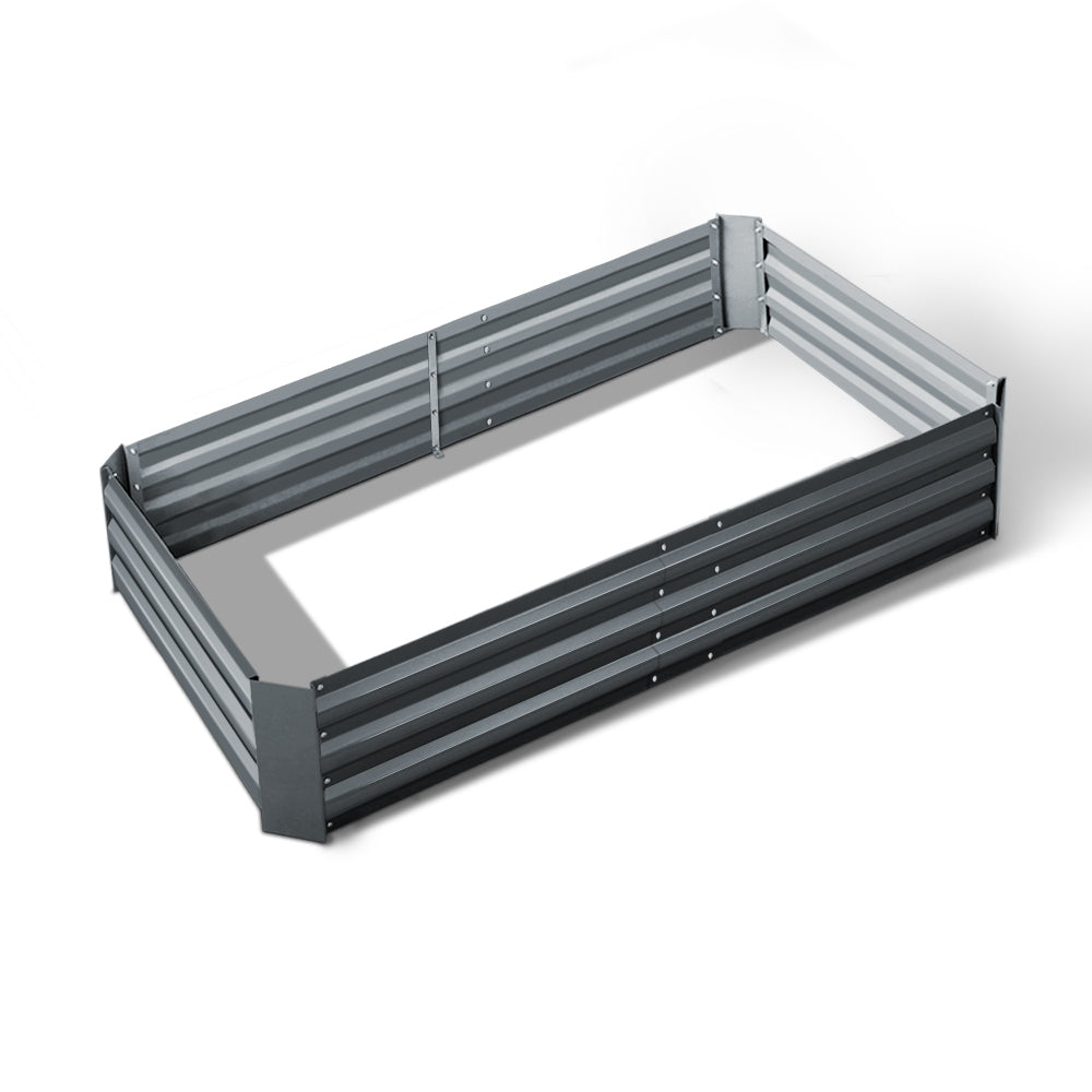 Green Fingers 150x90cm Raised Garden Bed Galvanised Steel Planter Box