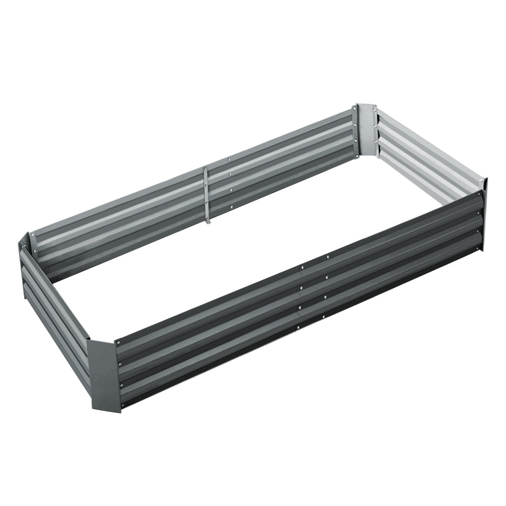 Green Fingers 180x90cm Raised Garden Bed Galvanised Steel Planter Box
