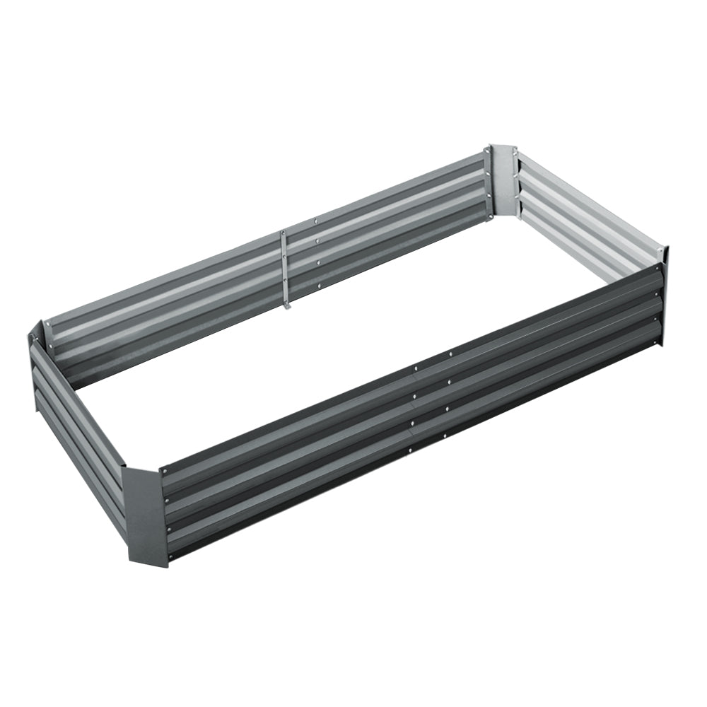 Green Fingers Galvanised Raised Garden Bed 210x90cm Planter Box