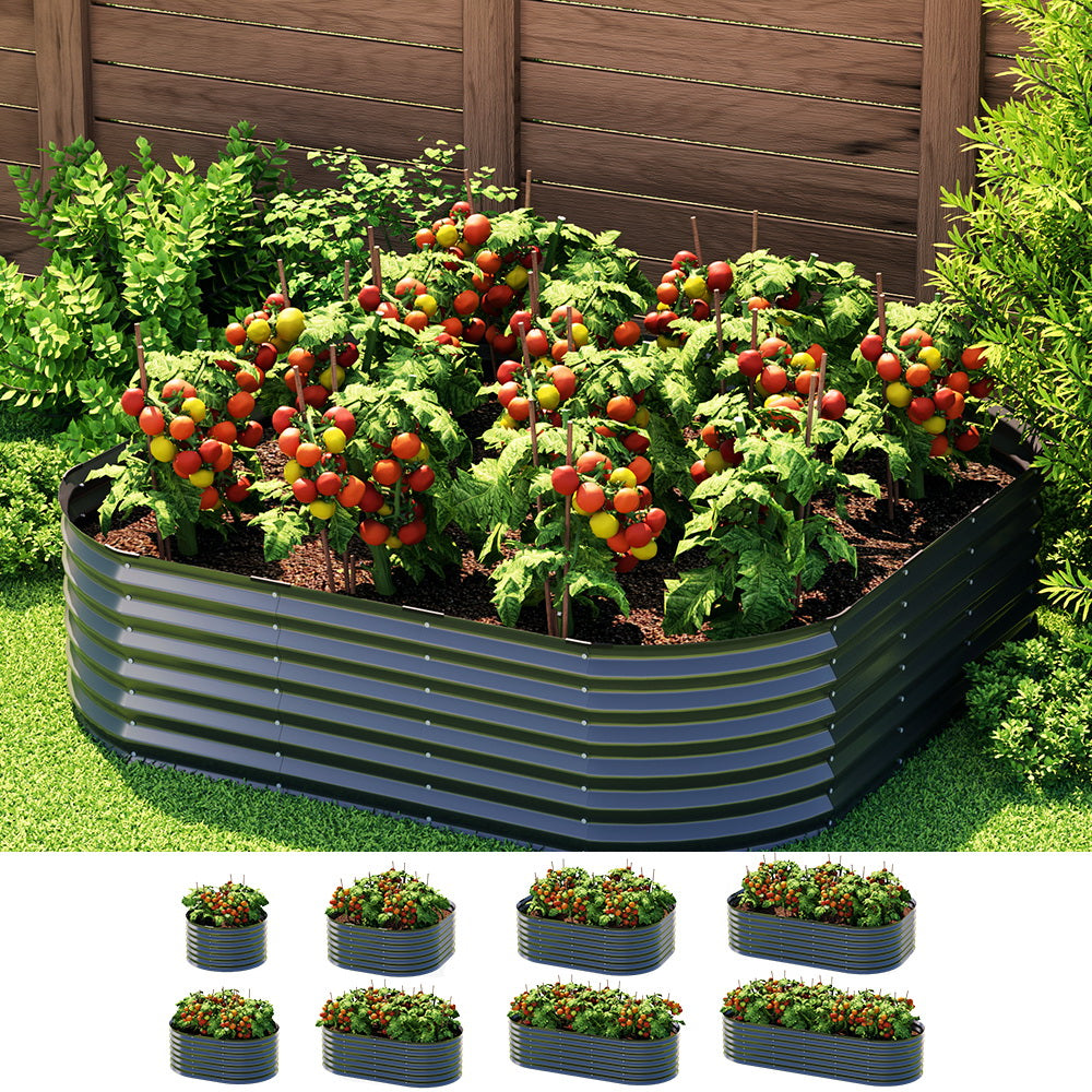 Green Fingers 9 In 1 Modular Garden Bed Raised Planter Box Galvanised