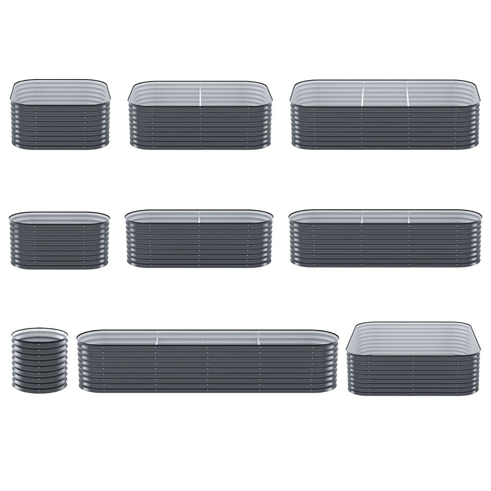Greenfingers 56cm Modular Planter Box Aluminium Grey