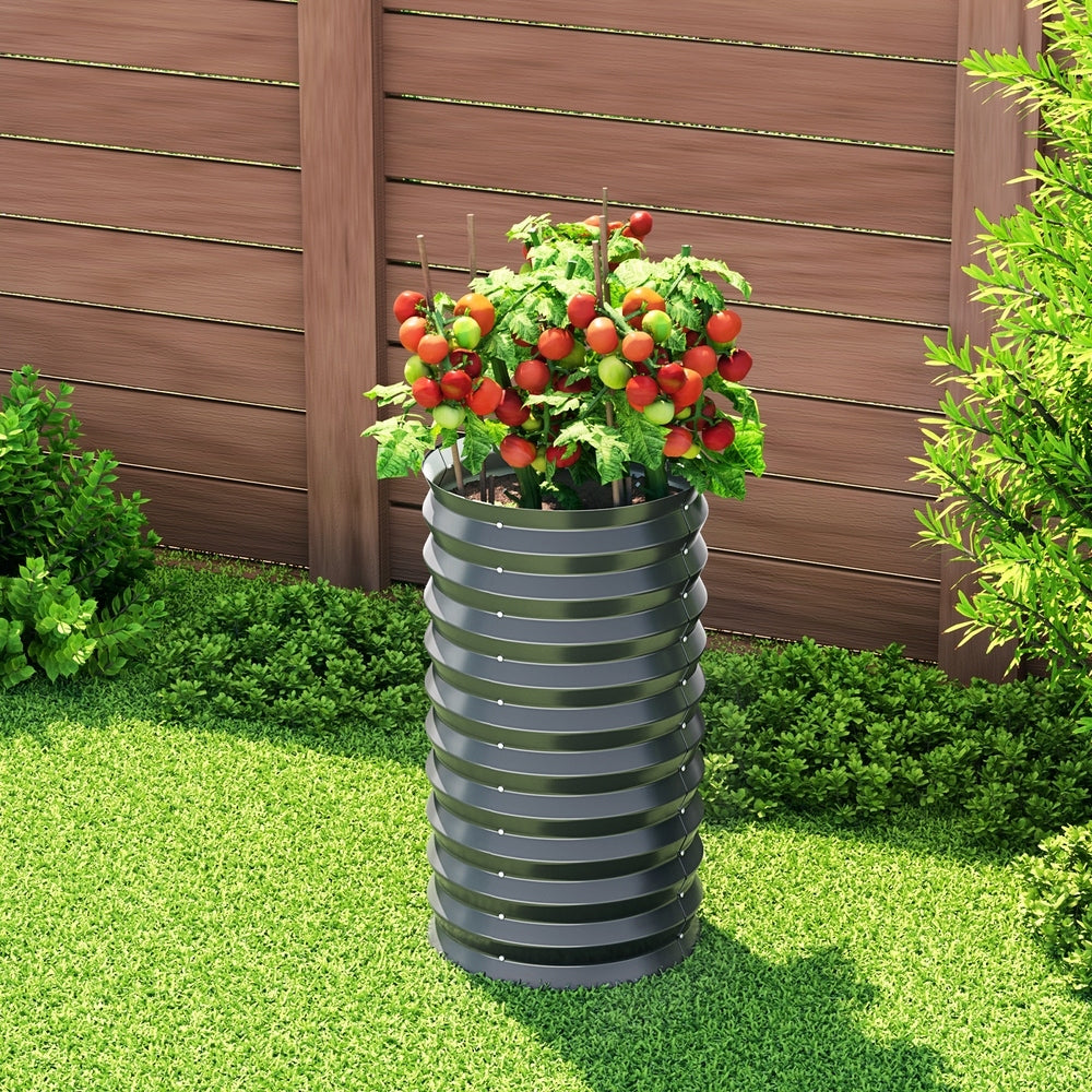Green Fingers Galvanised Garden Bed 40x68cm Raised Planter Box