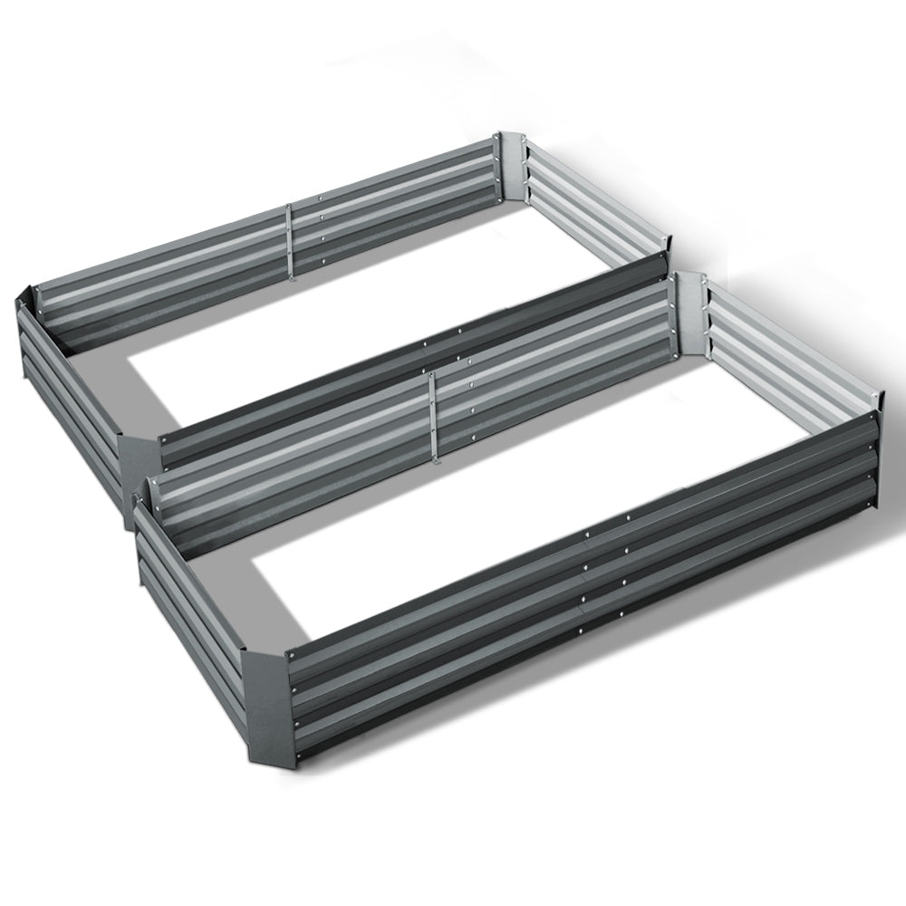 Green Fingers Raised Garden Bed 210x90cm Set of 2